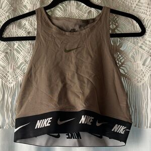 Nike Olive and Black Crop Top